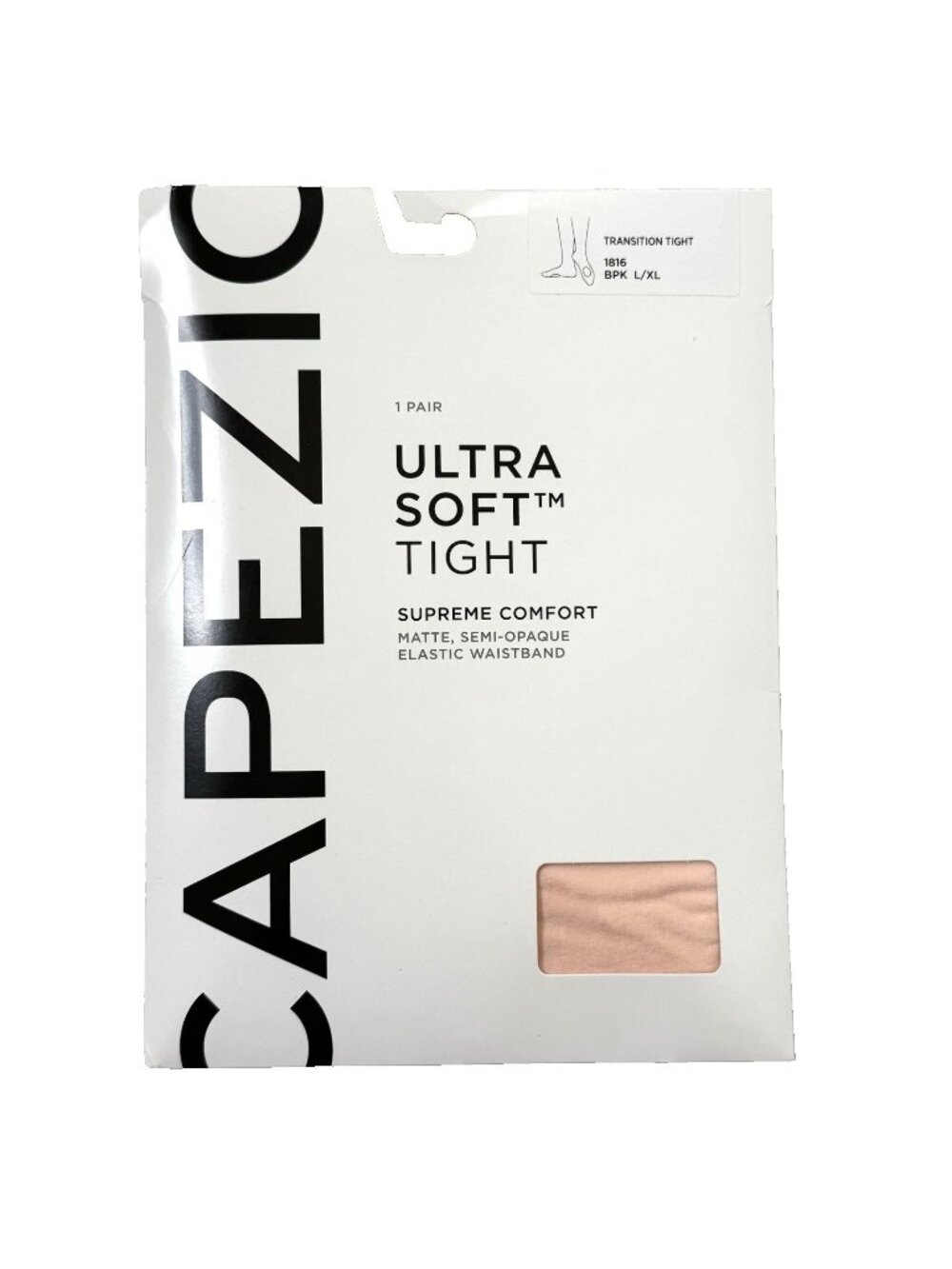 Capezio Womens Ultra Soft Transition Tight Ballet L/XL 1816 Semi-opaque NEW